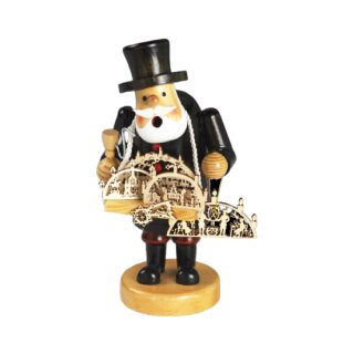 Smoking man with vendors tray approx. 14 cm - candle arch merchant