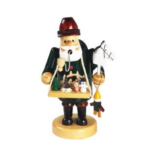 Smoking man with hawkers tray ca. 35 cm - Souvenir seller - Christmas market seller