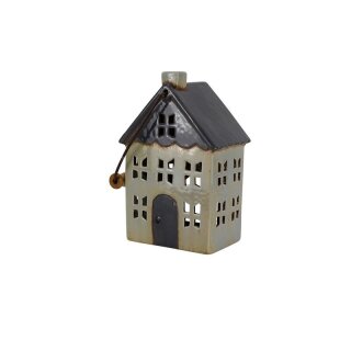 Lantern - house with handle, gray roof