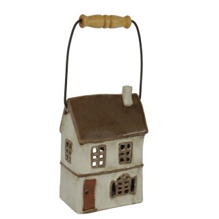 Lantern - house with handle, brown roof