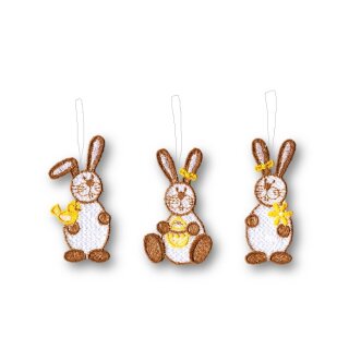 Hanging - Easter bunny, 3 assorted