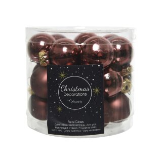 \Petites boules en verre brillantes/mat marron : un must-have pour votre décoration !\