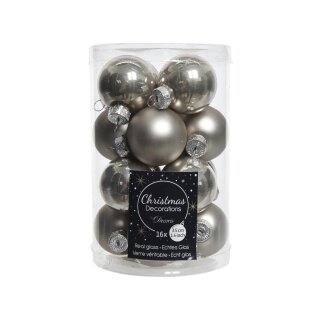Mini glass balls natural linen enamel/matte