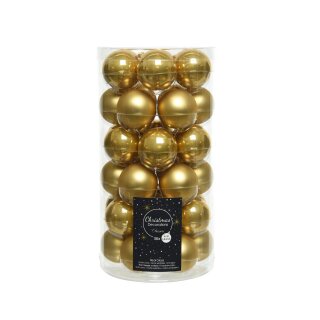 Mini glass balls enamel/matt gold