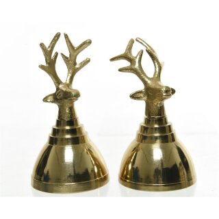 Hliníkový vánoční zvonek jelen, 2 různé druhy