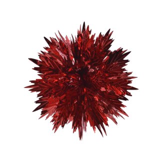 Pozlátkový dekorativní závěs s hvězdou červený