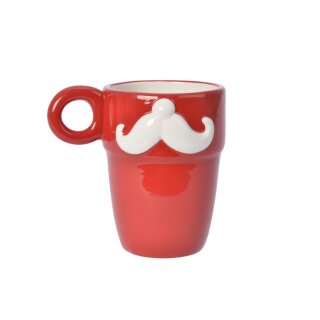 Dolomite mug Santa schnauzer red/white