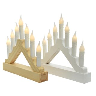 LED candle staircase with battery, 2 assorted 22 x 23 cm