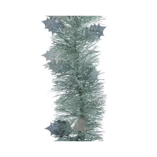 Tinsel leaf garland glossy/eucalyptus 270 cm