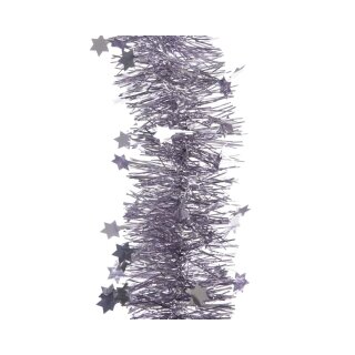 Ghirlanda di stelle in orpimento lucido/viola nebbia 270 cm