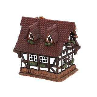 Light fragrance oil house (in chimney) \half-timbered house\ white