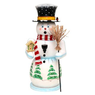 Rokende sneeuwpop - Toni Nieuw XXL, met gebreide sjaal, kleurrijk