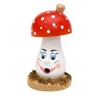 Rokende figuur - Rokende paddenstoel met gezicht, kleurrijk