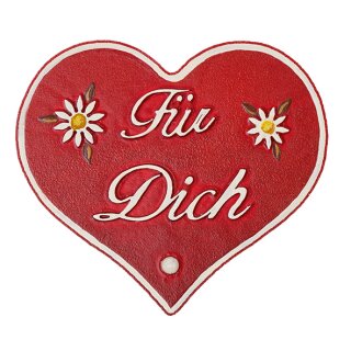 Original Hubrig folk art magnet pin heart - For You Erzgebirge