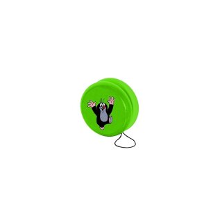 Wooden yoyo - The little mole cheering, green