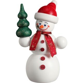 Rokend figuur - Kerst sneeuwpop