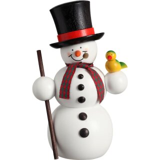 Smoking figure - Snowman with bird
