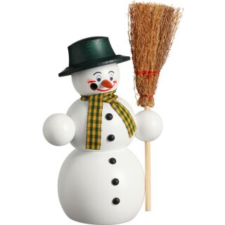 Räucherfigur - Schneemann mit Besen
