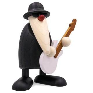 Mr. Sachse on the bass guitar (white)