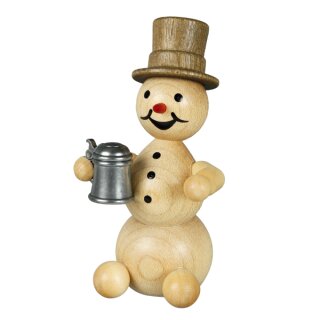 \Bonhomme de neige avec cruche: une décoration hivernale charmante\