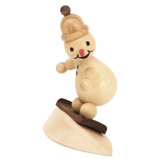 Snowman Junior \on snowdrift\ with cap