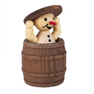 Snowman Junior \in the barrel and lid up\