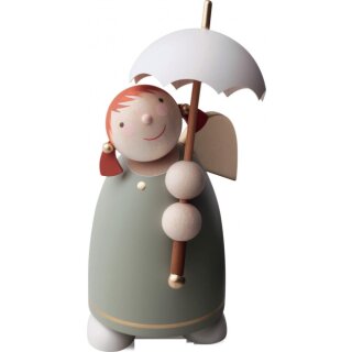 \Ange Gardien avec parapluie, vert, 8cm\
