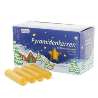 Pyramid candles - natural, 50 pieces each