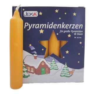 Pyramid candles - natural, for large pyramids, 18 pieces each