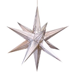 Intérieur en étoile Haßlauer, blanc avec motif argenté