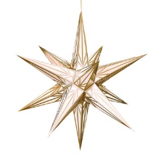 Intérieur en étoile Haßlauer, blanc avec motif doré