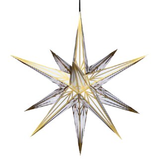 HaÃŸlauer star exterior, white with gold pattern