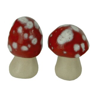 Mushroom small, ceramic, 2 assorted