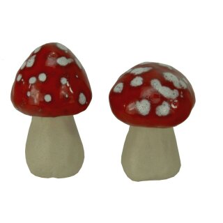 Mushroom medium, ceramic, 2 assorted