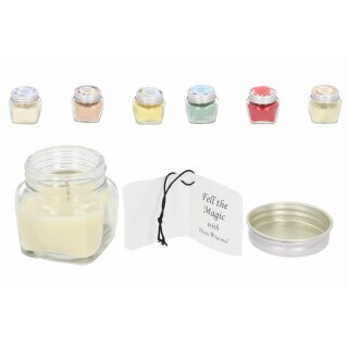 Mix scented candle 25g, 6 assorted