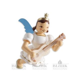Floating angel with guitar, colored