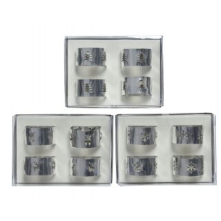 Portatovaglioli in ferro argento 4,5 x 2,5 cm