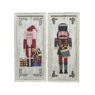 Spruce wood picture 29 x 2 x 64.5cm, 2 assorted