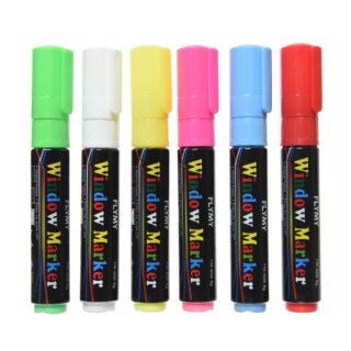 Venster glow sticks 6 kleuren set