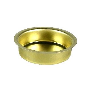 Kovová vložka pro čajové svíčky - pocínovaná zlatá, Ø 40 mm - V 12 mm