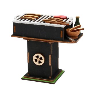 \Le barbecue fumoir en bois compact de 11x6x10,5 cm\