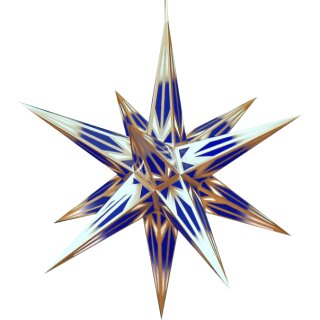 Haßlauer ster binnenin, blauwwit met goudpatroon