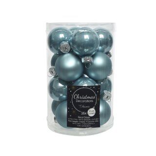 Mini glass balls artistic blue enamel/matte