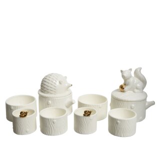 Porcelain mug white/gold, 2 assorted