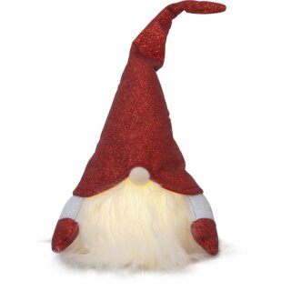 Figura in tessuto a LED - Joylight Babbo Natale, rosso