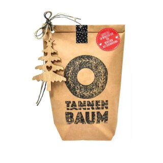 Oh fir tree grab bag with wooden tree