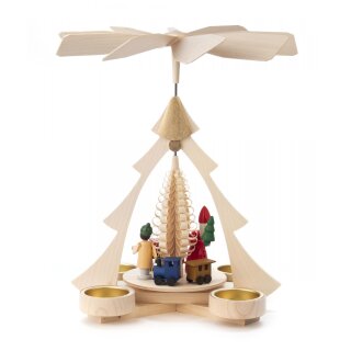 Pyramida s dárky, na čajové svíčky