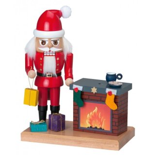Nussknacker - Weihnachtsmann klein mit Kamin
