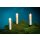 NARVA outdoor light chain with stem candle - 30 stem candles, mother of pearl
