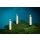 NARVA venkovní světelný řetěz se stonkovou svíčkou - 30 stonkových svíček, perleťová